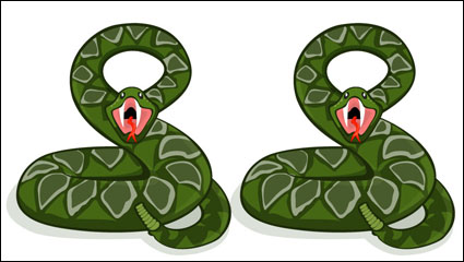 Hand gezeichnete Cartoon-Schlange 03 - Vektor Material