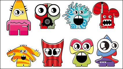 Cartoon Little Monsters 01 - Vektor Material
