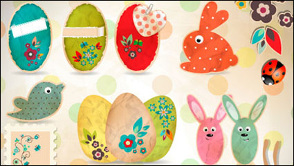 Cartoon Egg Illustration Hintergrund 01 - Vektor Material
