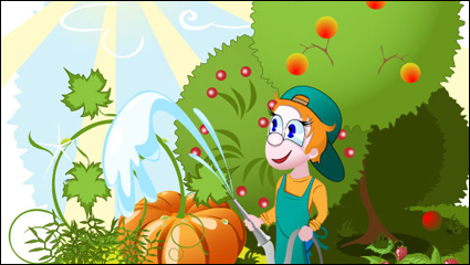 Cartoon Obstgarten 02 - Vektor Material