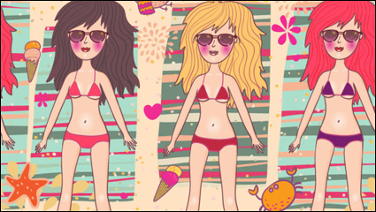 Niedlich Sexy Summer Beach Girl