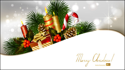 Weihnachtsdekoration Hintergrund 02 - Vektor Material