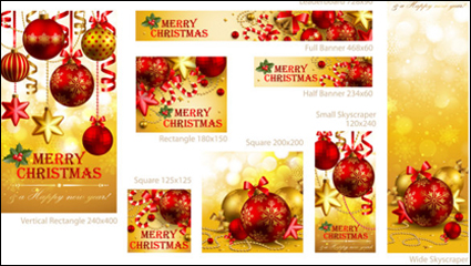 Schöne Weihnachten Werbematerial 01 - Vektor Material