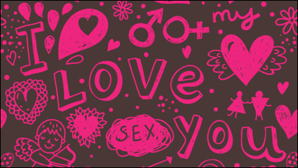 Valentine Herzen Hintergrund 02 - Vektor Material