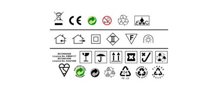 CE-Kennzeichnung, wie Umweltschutz Papierkorb-Symbol