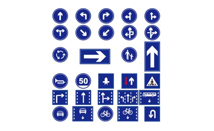 Vector Verkehrszeichen Markierungsstoff