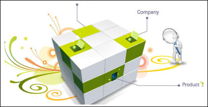 3D Cube 3D bedeuten Vektor Material