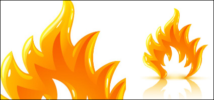 Dreidimensionale Flamme Vektor-Material
