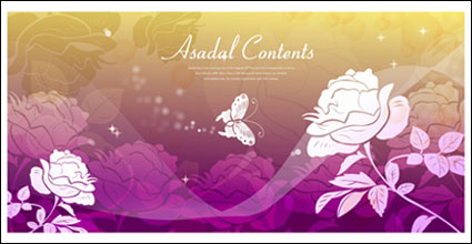 Butterfly Dream Rosen Silhouette Vektor Hintergrund