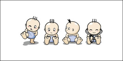 Baby Zeichentrickfigur Vektor Material