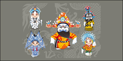 Opera Zeichentrickfiguren Vektor(3)