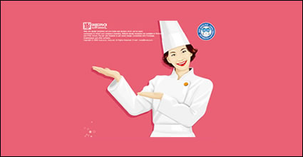 Weibliche Kchenchef Vector Material