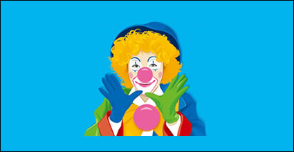 Clown Farbe Material Feature-Vektor