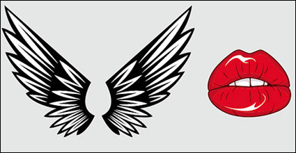 Wings, Lippen Vector