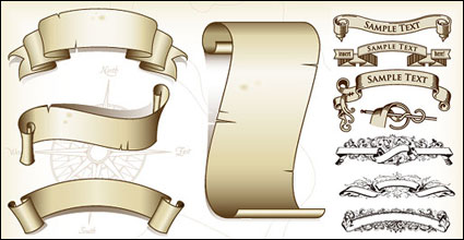 Ribbon-, Papier-Vektor-Material
