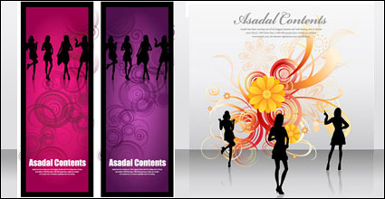 Weibliche Blten Silhouette vector
