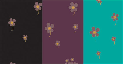 Tri-color Blumen Vektor Hintergrundmaterial
