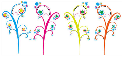 Tree Farbe Blumen Vector