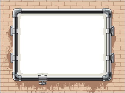 Wasserleitungen, Rahmen, Wand Vector