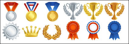Trophy-Medaille Medaillen Vektor