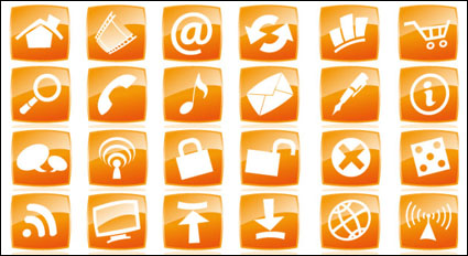Orange Seite Symbole Vektor