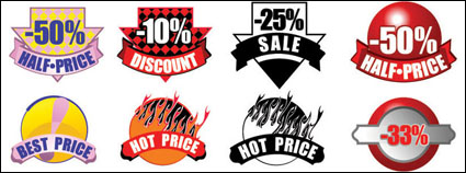 Verkauf Discount Vector Icons
