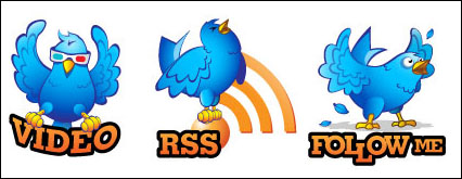 Twitter Bird Symbol Vektor-Material