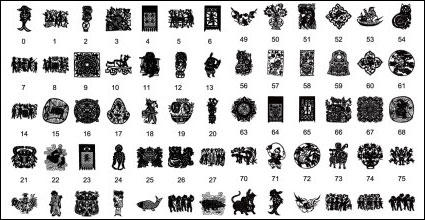 Chinesisch Papier-cut Spitze Totem