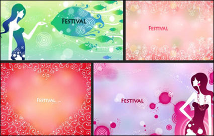 FESTIVAL Festivals weibliche Muster Vektor