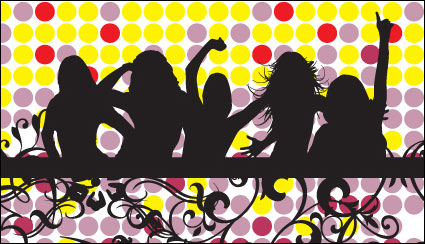 Weibliche Silhouette pattern vector Material
