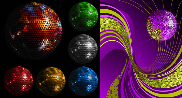 Disco Kristallkugel Vector Material