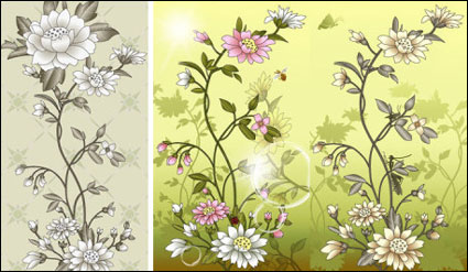 Blumen, Schmetterlinge, Kken, Hhner, Bienen, Heuschrecken
