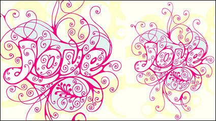 Liebe Pattern Vektor Material