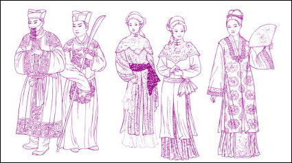 Chinesische Tracht Vector