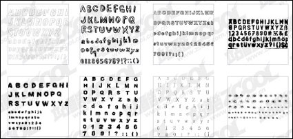 9, vor allem das englische Alphabet Vektor-Material