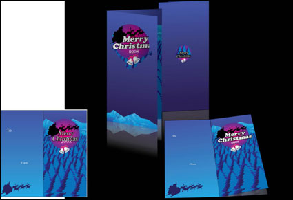 Weihnachtskarten Vector Material