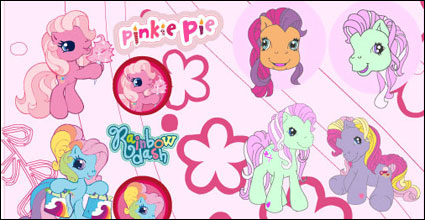 Pferd Pegasus cute cartoon Blumen