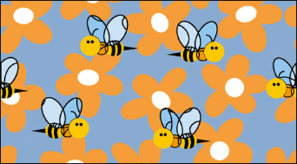 Bee Blumen Vector