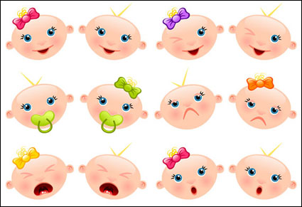 Cute Baby-Bild-Vektor