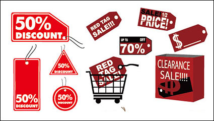 Discount-Vertriebs-Label-Symbol Vektor-Material