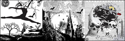 Halloween Horror-Vektor-Material