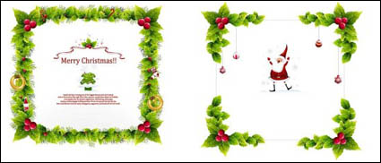 Weihnachtskranz Vector Borders