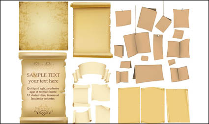 Altes Papier, Kraftpapier, alte Bcher des Vektors Material