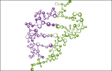 Chemische molekularen Diagramm Vector Material