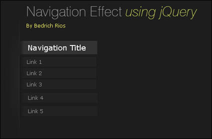 Dynamisches Men auf jQuery vertikaler Form (JS + CSS)