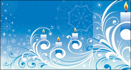 Snowflake Kerze pattern vector Material