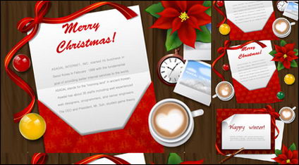 Weihnachtskarten Desktop Vector Material