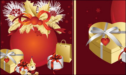 Weihnachten, Bänder, Schleifen, Geschenk-Vektor