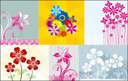 Handgemalte Blumen Vector
