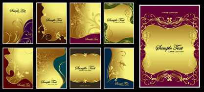 Das Thema des goldenen pattern vector Material